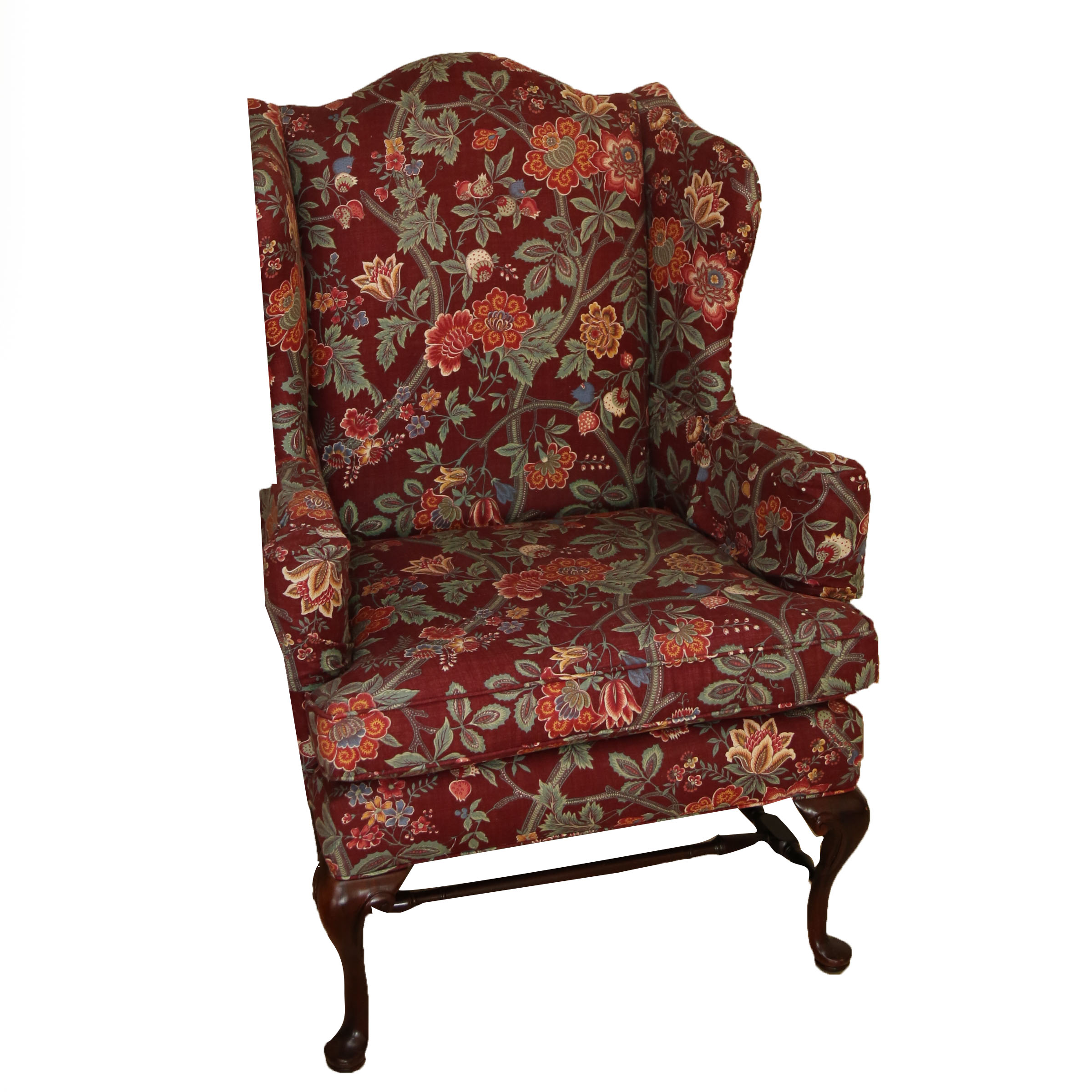 Queen Anne Style Wingback Chair by Hickory White EBTH
